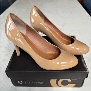 Corso Como Beige Patent Leather Heels
